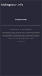 Mobile Screenshot of hidingyour.info